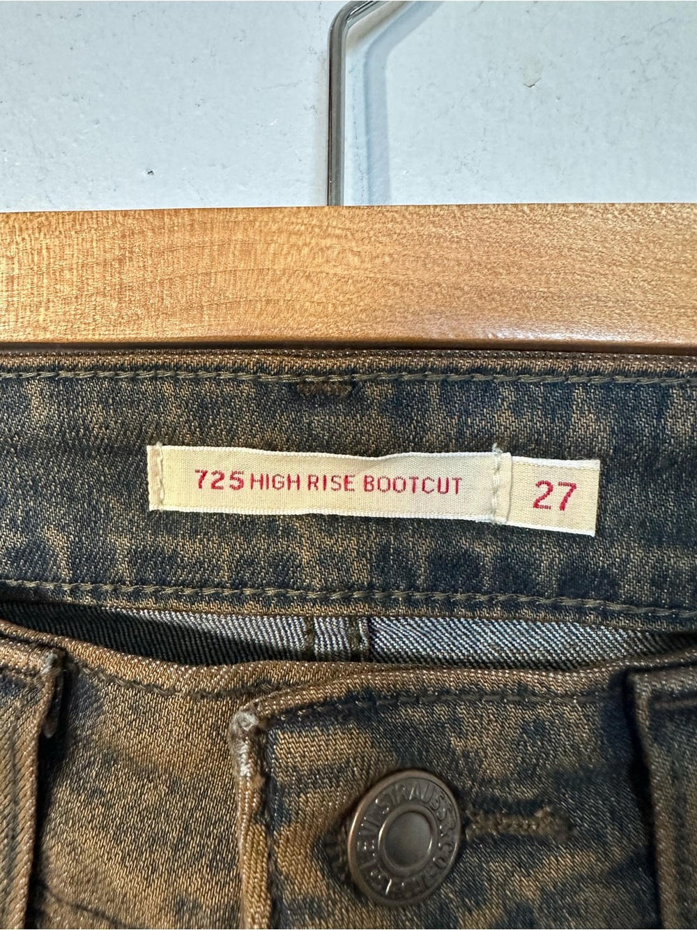 🆕 LEVI’s 725 RARE High Rise Bootcut Jean/Denim in Ranchera Straw - Picture 4 of 10